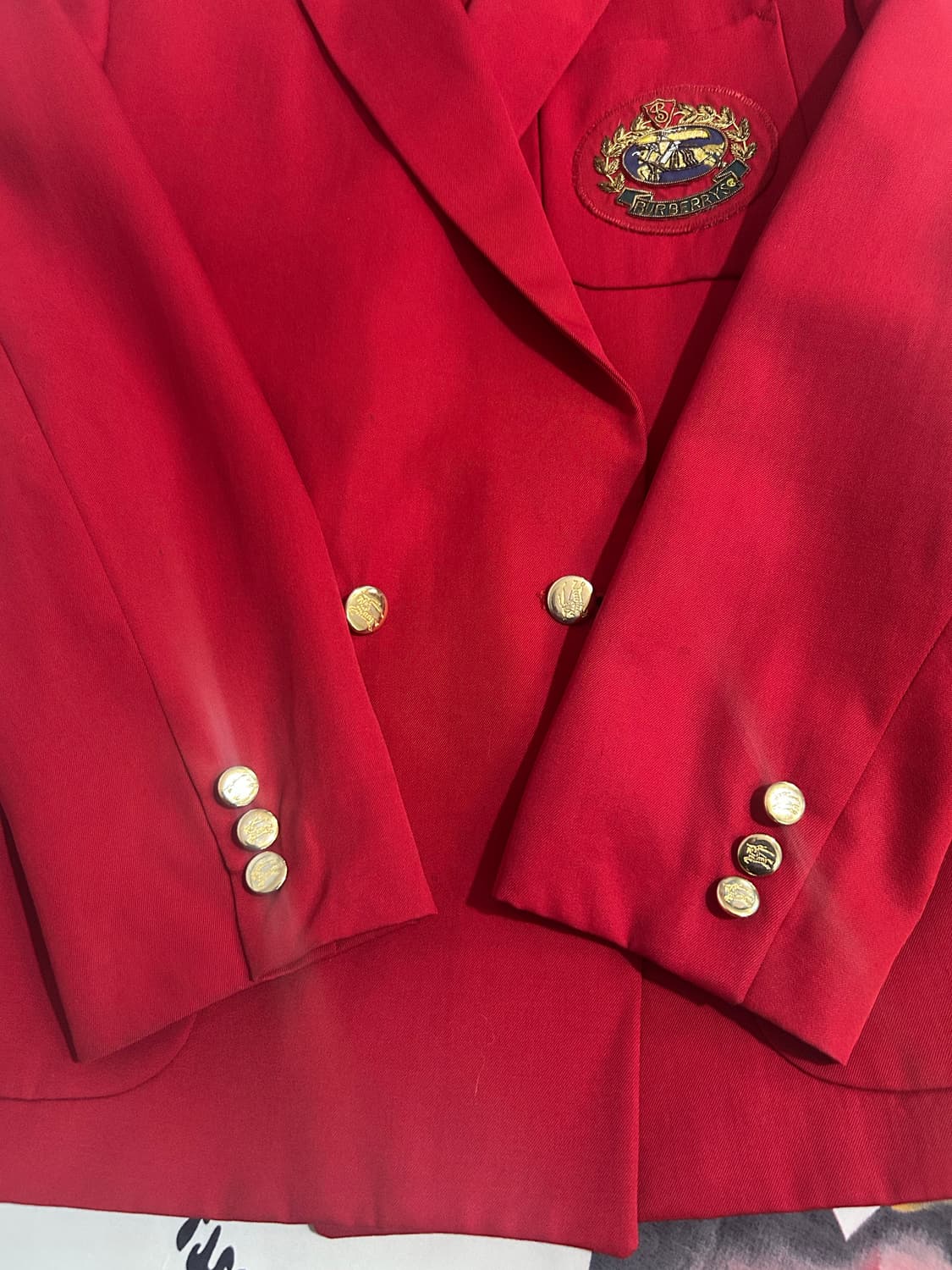 버버리 레드 더블 블레이저 상품이미지5