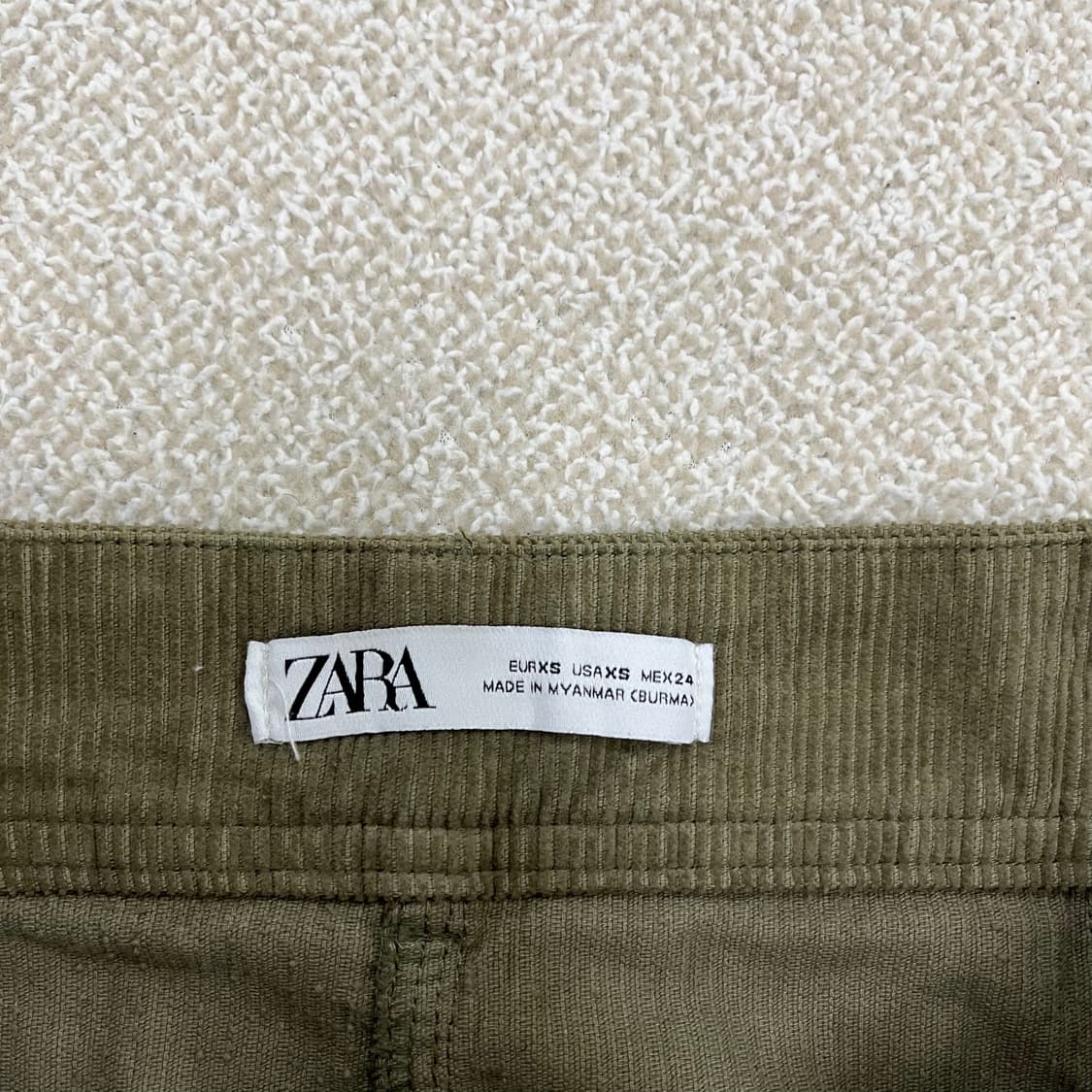 XS 자라 코듀로이 롱 스커트 0225M2 상품이미지3