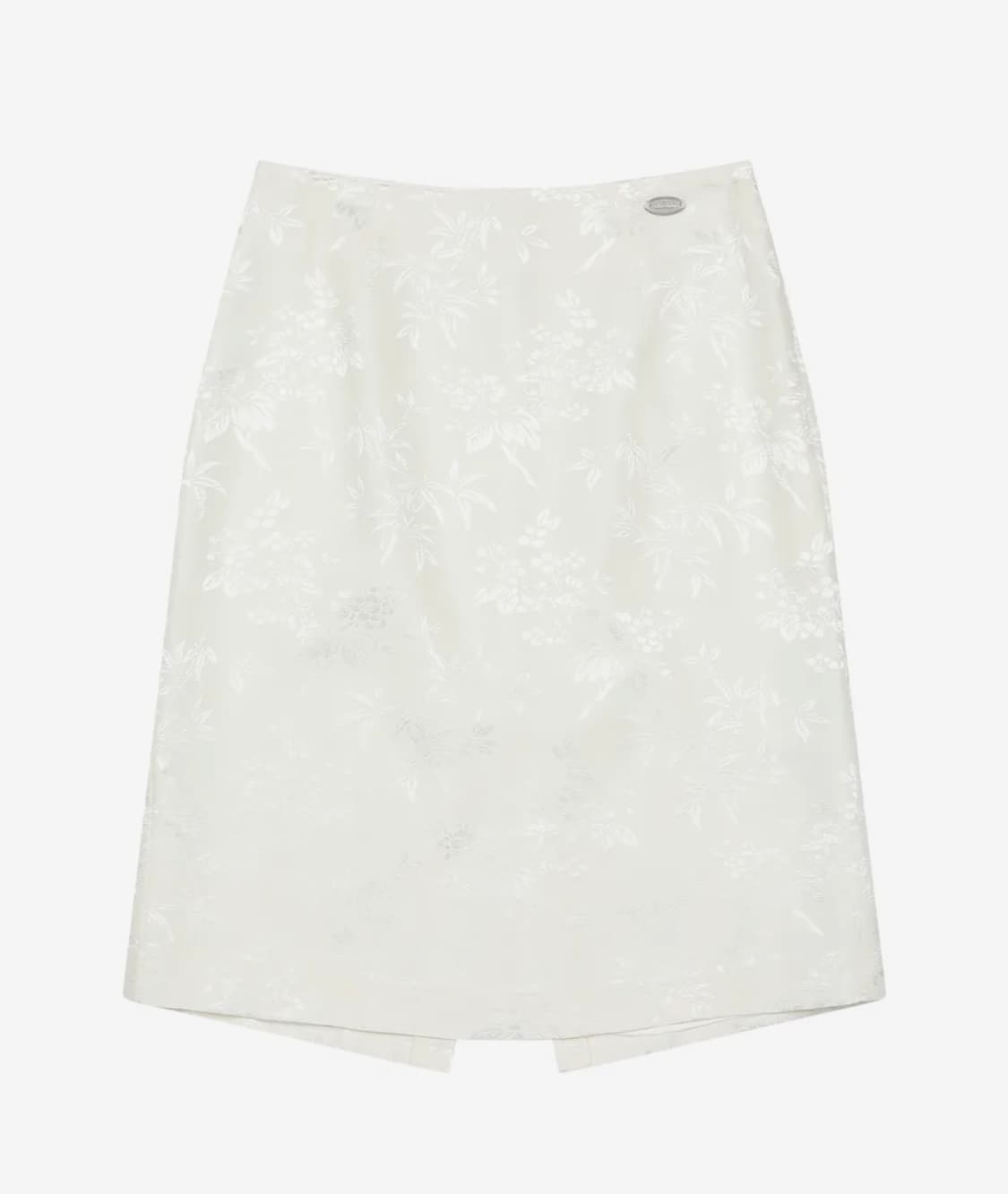 오헤시오 FLOWER JACQUARD MIDI SKIRT, IVORY 상품이미지1