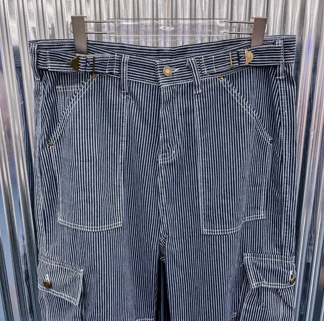 스트라이프 카고 팬츠 상품이미지5