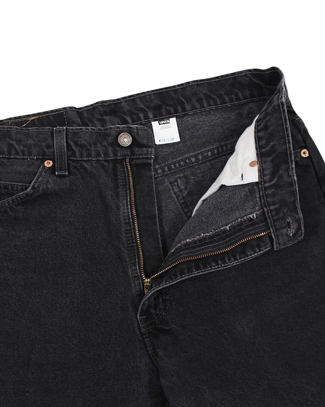 1996 USA 리바이스 517 오렌지탭 블랙 부츠컷 데님 팬츠 빈티지 상품이미지10