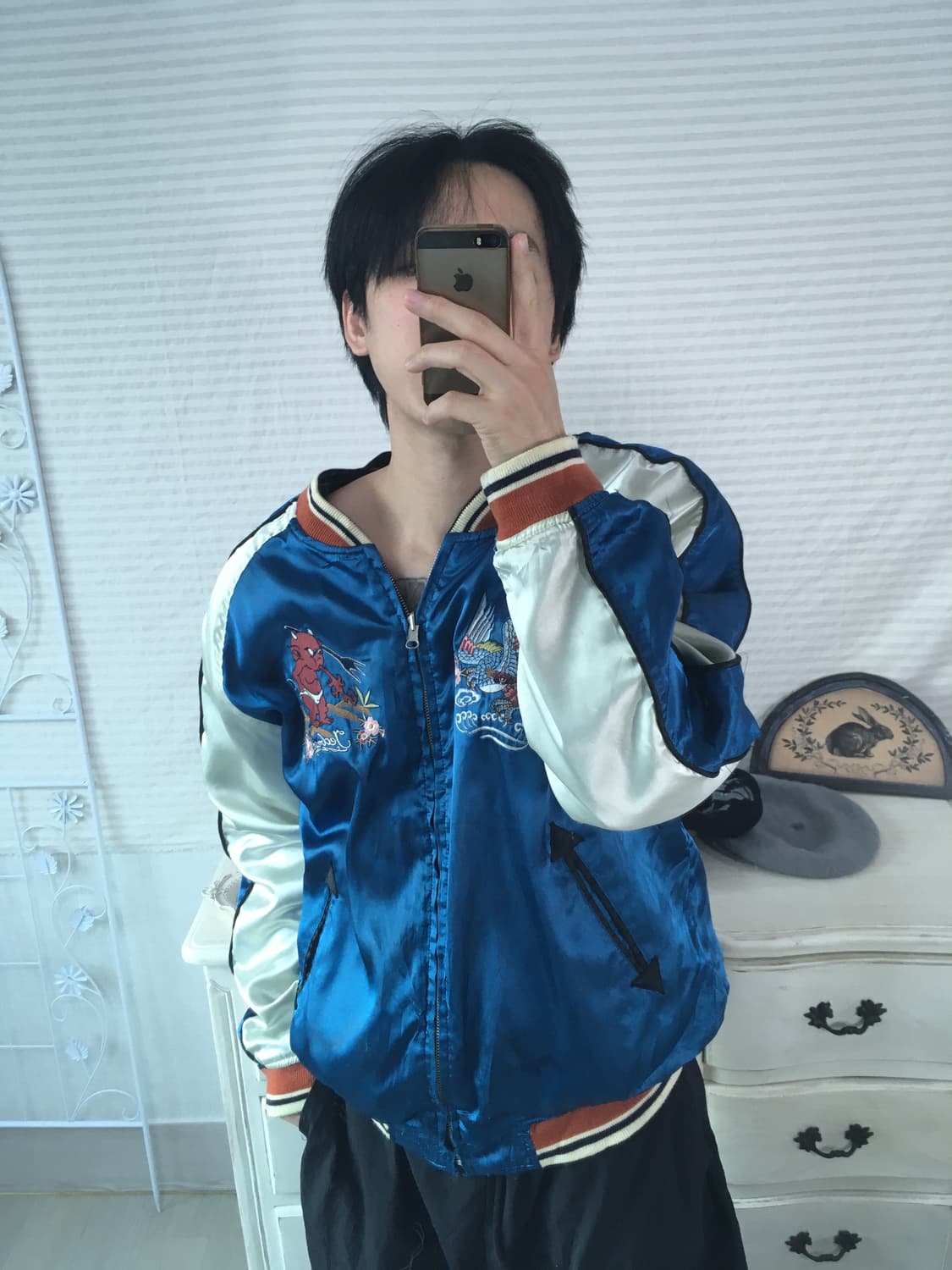 빈티지 양면 데빌 스카쟌 y2k 스트릿 갸루 펑키 일본빈티지712 상품이미지4