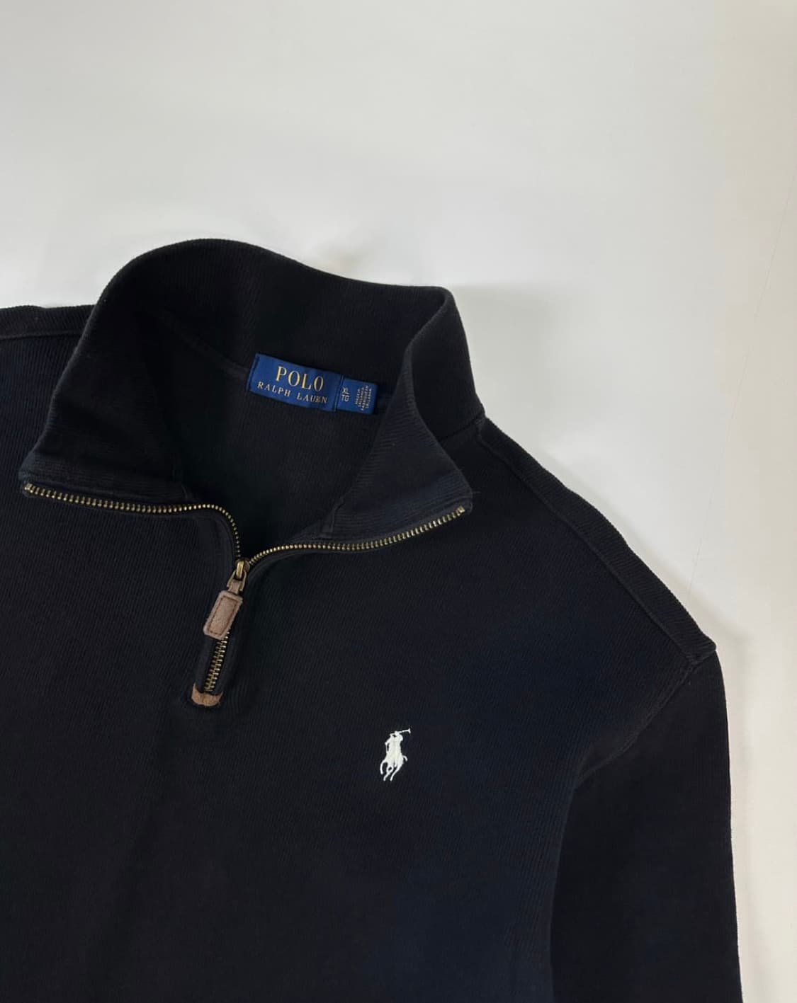 폴로 니트 반집업 블랙 XL 상품이미지2
