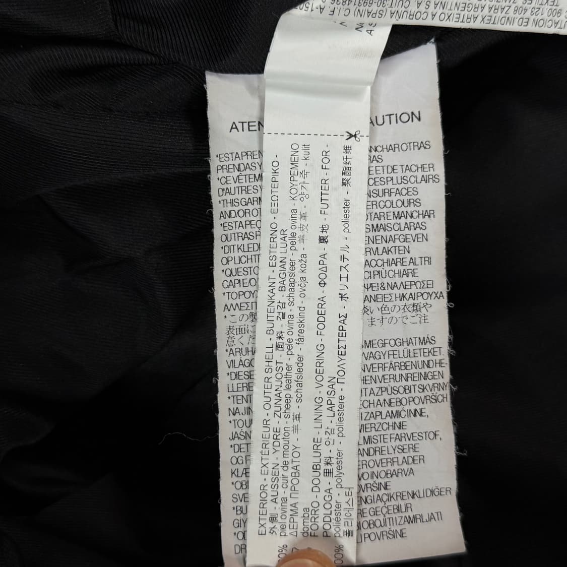 [S] 자라(ZARA) TRF 리얼 양가죽 라이더 자켓 상품이미지6