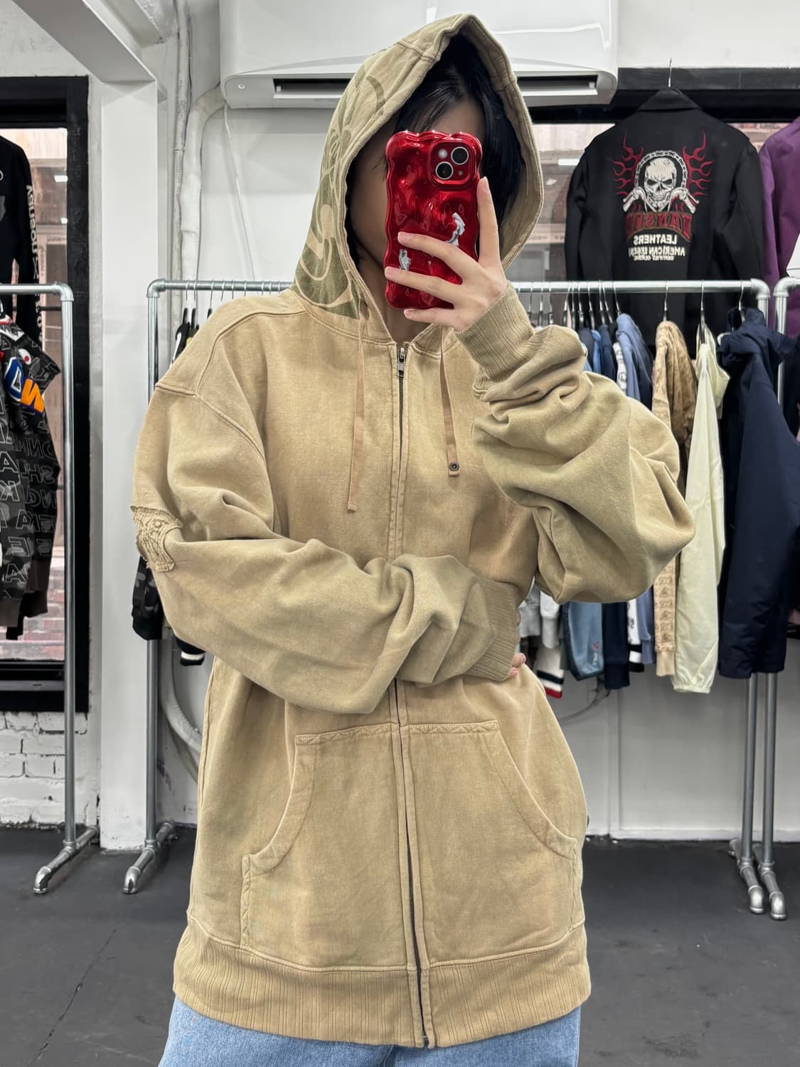 JPN 오리엔탈 프린팅 후드집업 상품이미지5