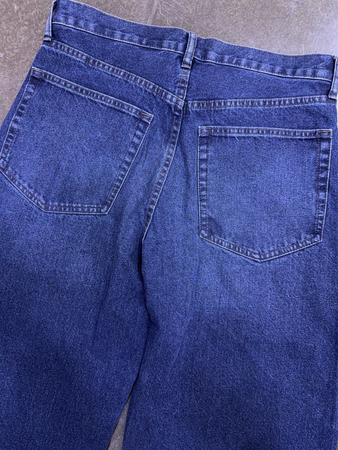 GU 배럴 레그 진 워싱 데님팬츠 와이드핏 블루 32 상품이미지7