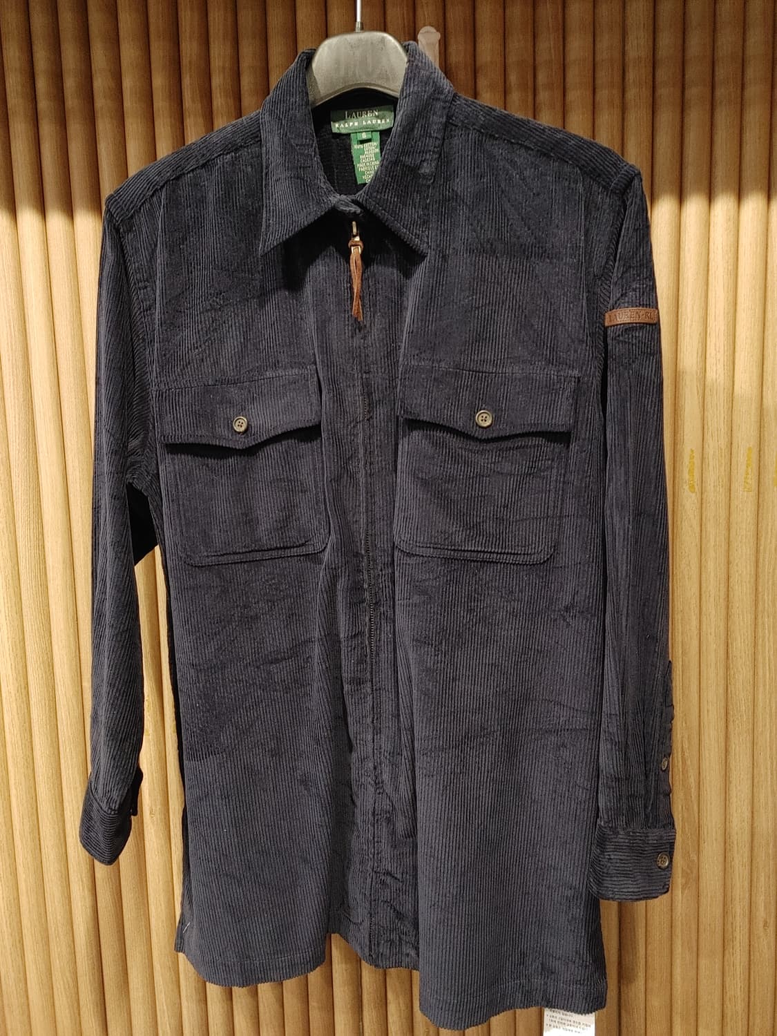 무배) 로렌 랄프로렌 네이비 코듀로이 집업셔츠 - S 상품이미지1