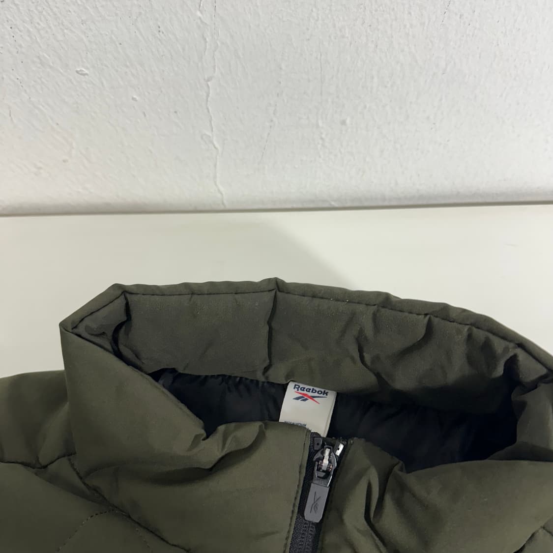 L 리복 카키 퀼팅 경량패딩 상품이미지4