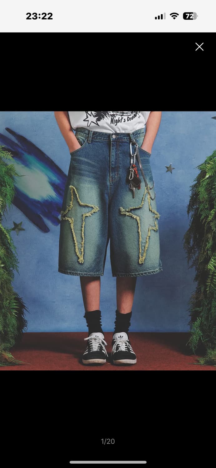 메인부스 (size1) - Spark Denim Shorts(BLUE) 상품이미지1
