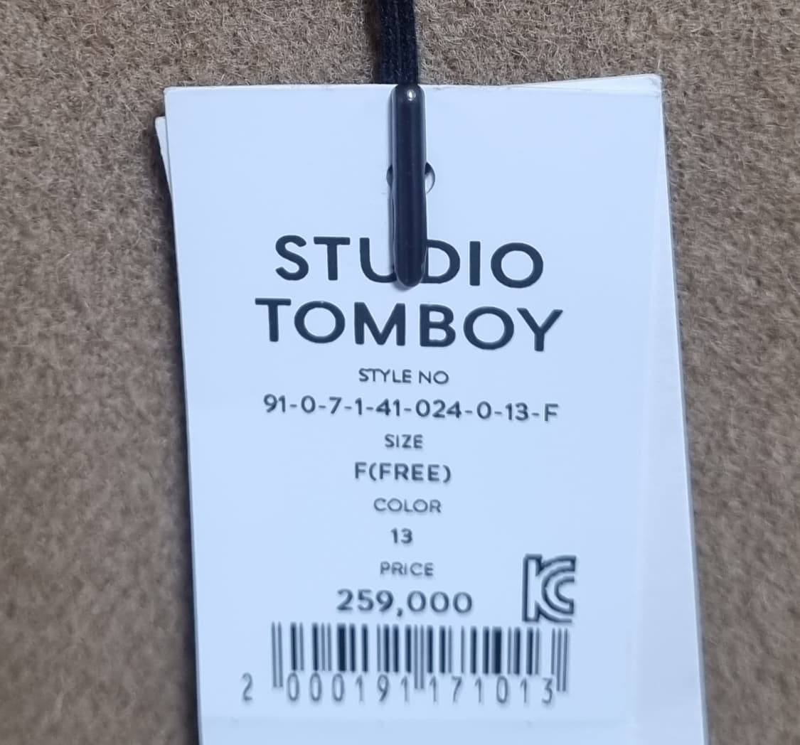 새상품) S (55) 스튜디오톰보이 다크베이지 울/앙고라 민소매 원피스  상품이미지3