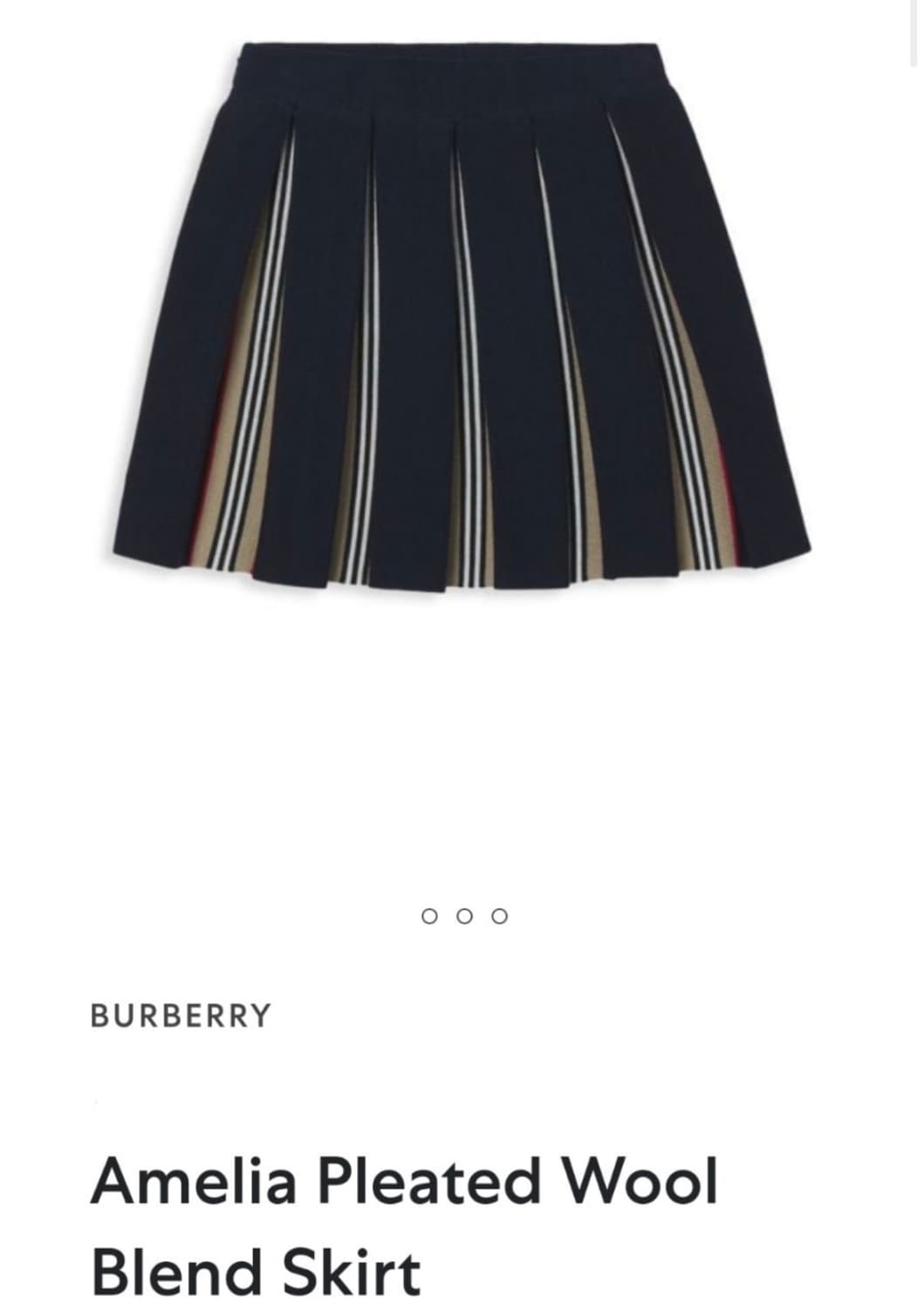 버버리 플리츠 울 블렌드 스커트 상품이미지2