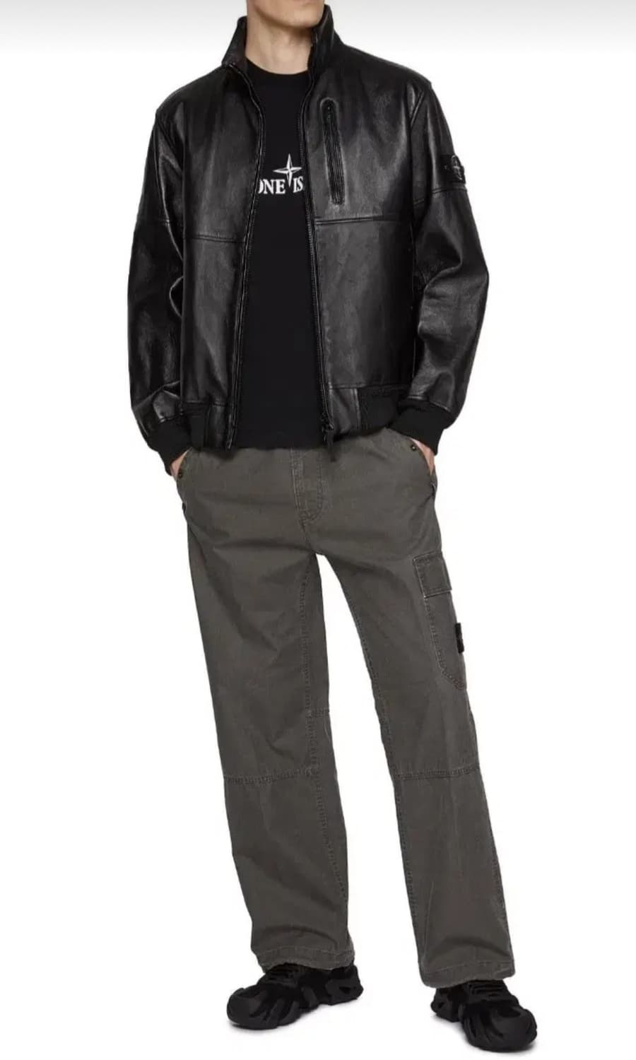 스톤아일랜드 메탈 라미나 레더 가죽자켓 상품이미지10