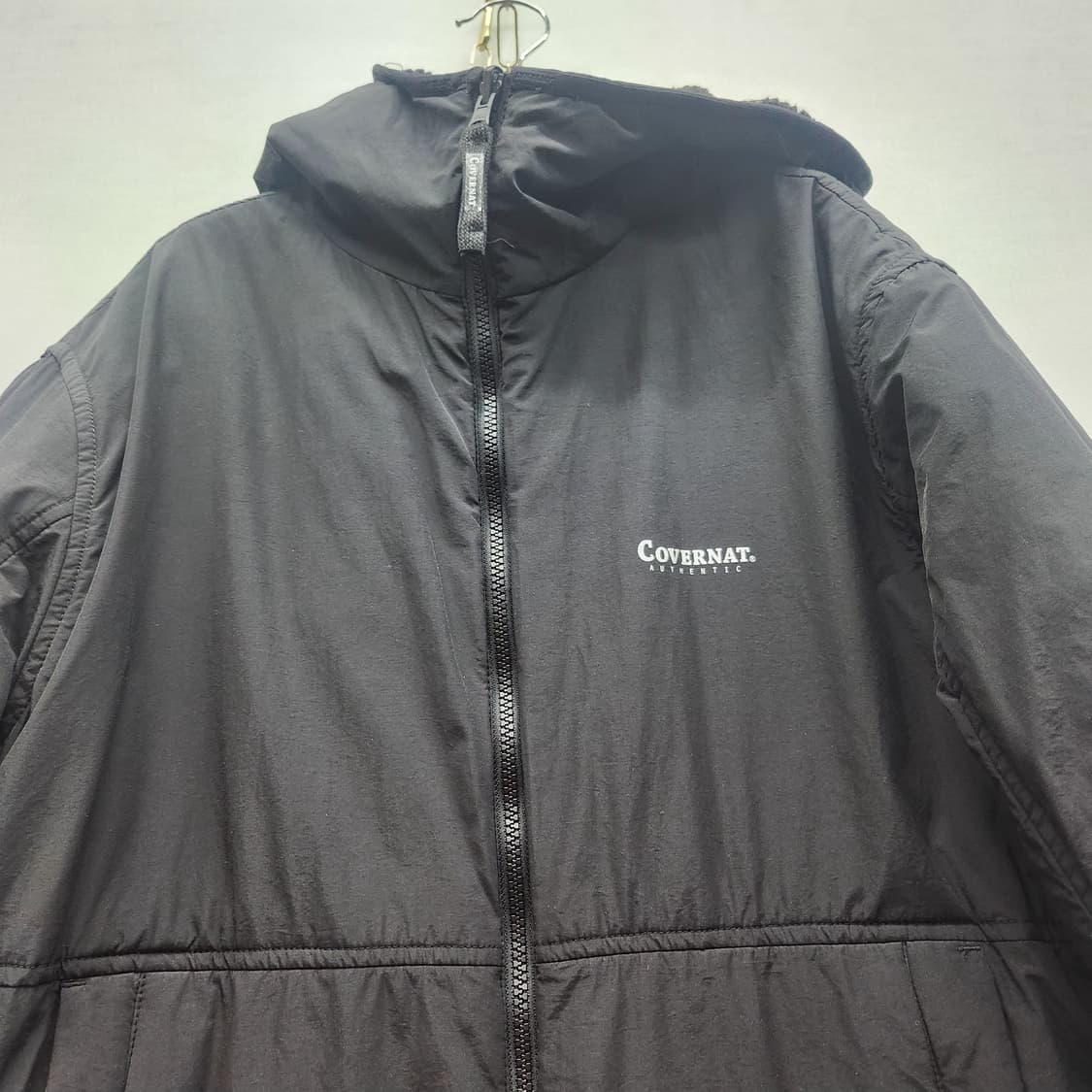 커버낫 빅로고 스트링 후리스/점퍼 후드집업M(L~XL) 남여공용 상품이미지3