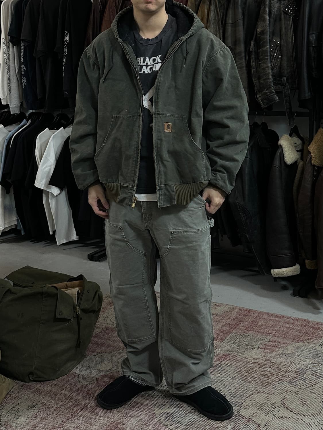 00's OG 칼하트 J130 액티브 자켓 구버전 칼하트 MOS 모스그린 상품이미지2