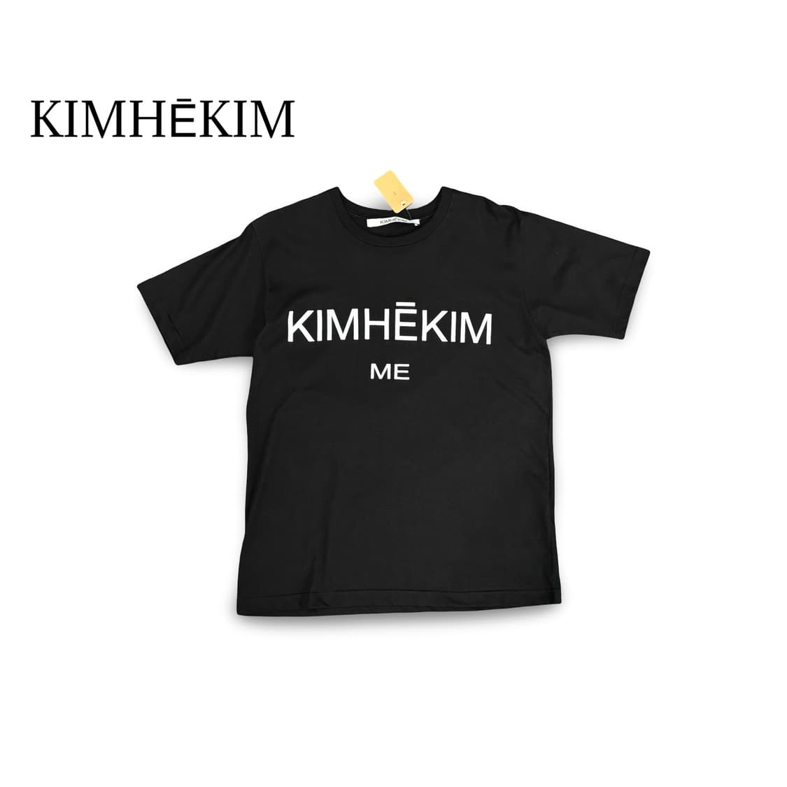 (90)킴헤킴 반팔 티셔츠 블랙 상품이미지1