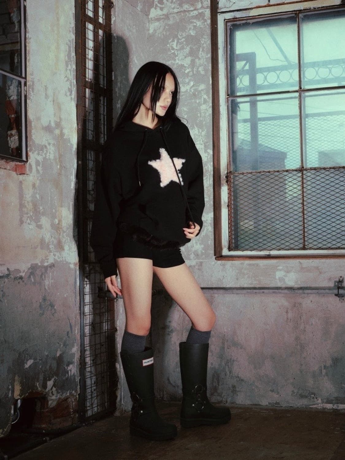 suck my kiss 락앤롤 별 후드티 미스치프 보헤미안서울 코이세이오 상품이미지2