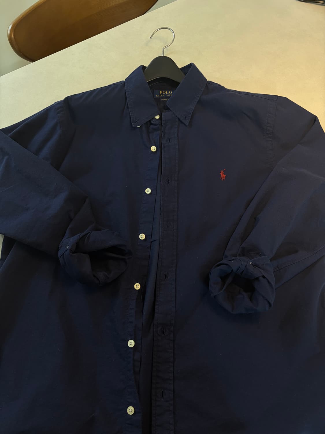 폴로 가먼트다이 옥스포드셔츠 클래식 네이비 L 상품이미지2