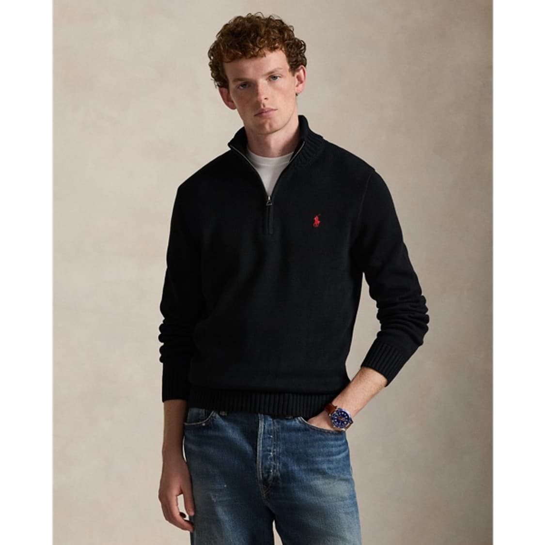 폴로 랄프로렌 하프집업 니트 블랙 (신형QR) 상품이미지2