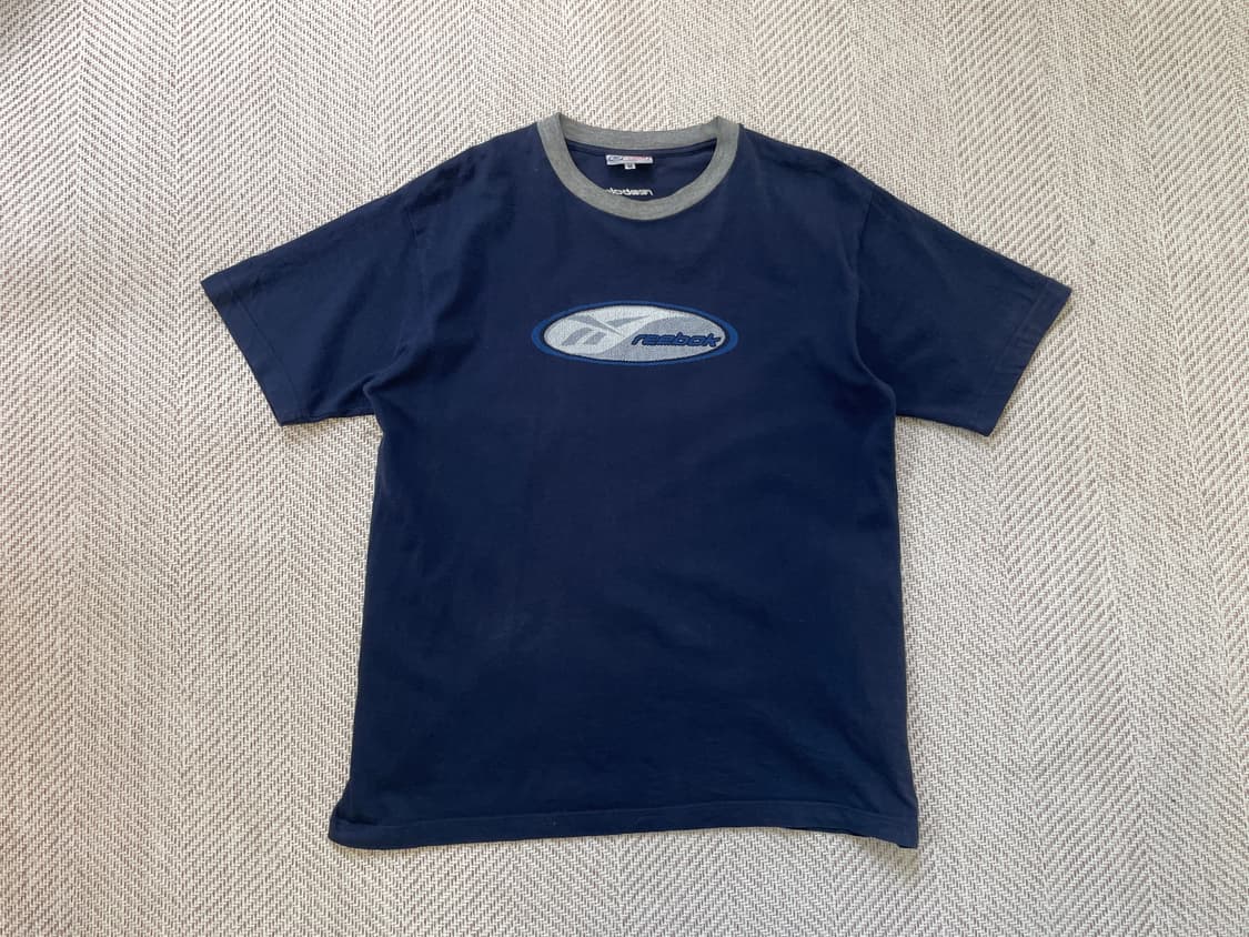 빈티지 reebok 로고 배색 반팔티 상품이미지1