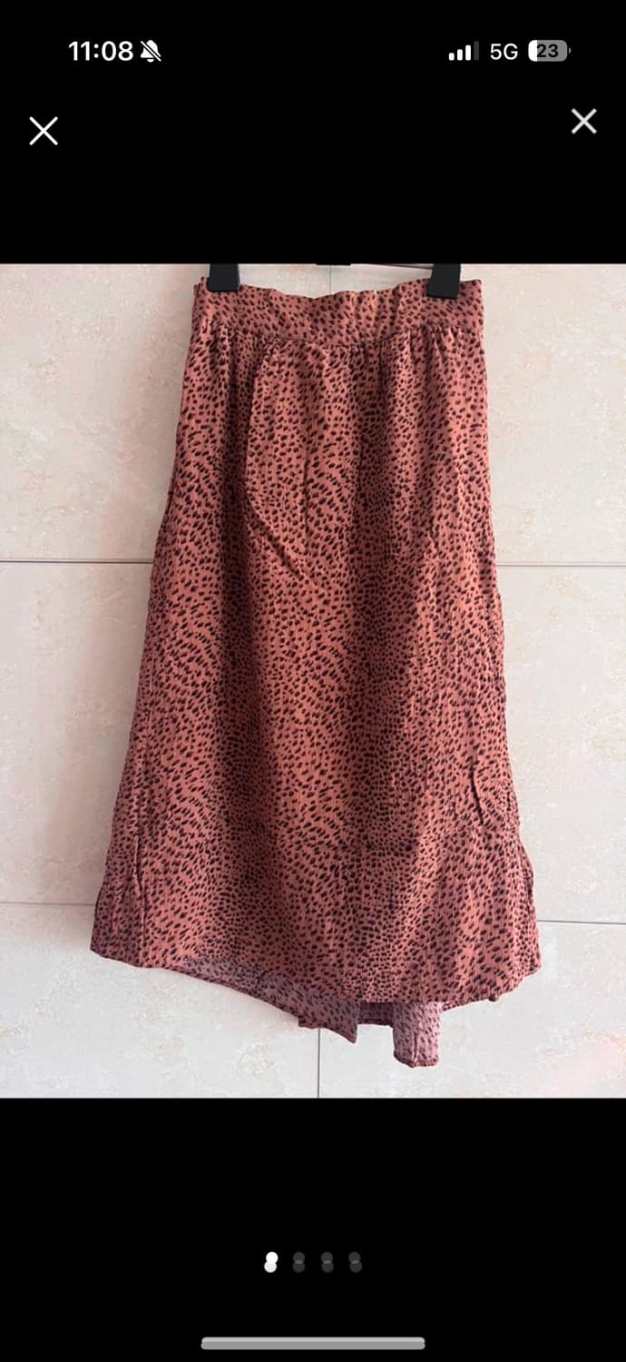 1회 착용) 핑크 호피 스커트 상품이미지1