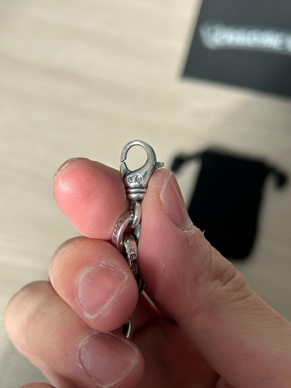 [31링크] 크롬하츠 페이퍼체인 라지 팔찌 상품이미지5