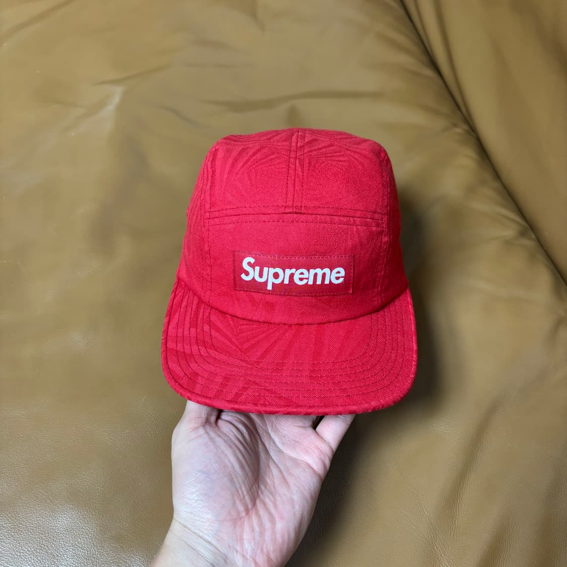 Supreme 슈프림 레드 캠프캡 모자 (Washed Red) 상품이미지2