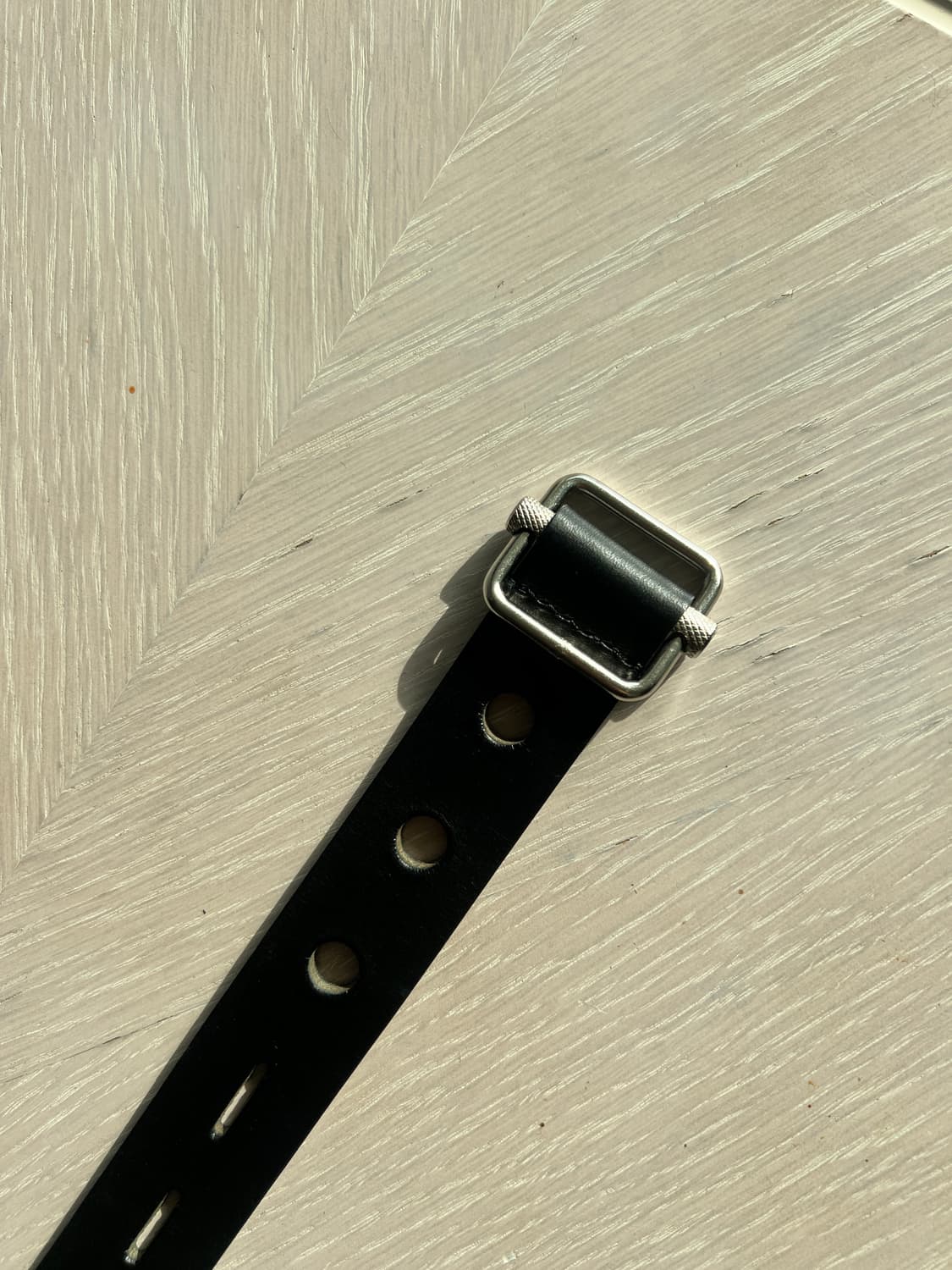 kotohayokozawa 트윌 앤드 레더 벨트 블랙 네이비 free사이 상품이미지5