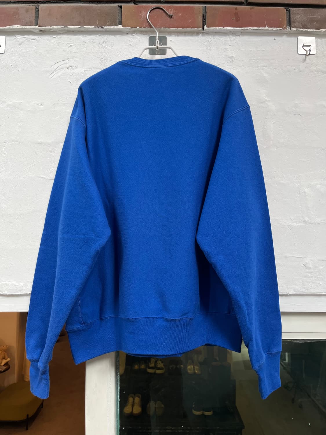 Champion 리버스위브 블루 스웨트 셔츠 M 상품이미지7
