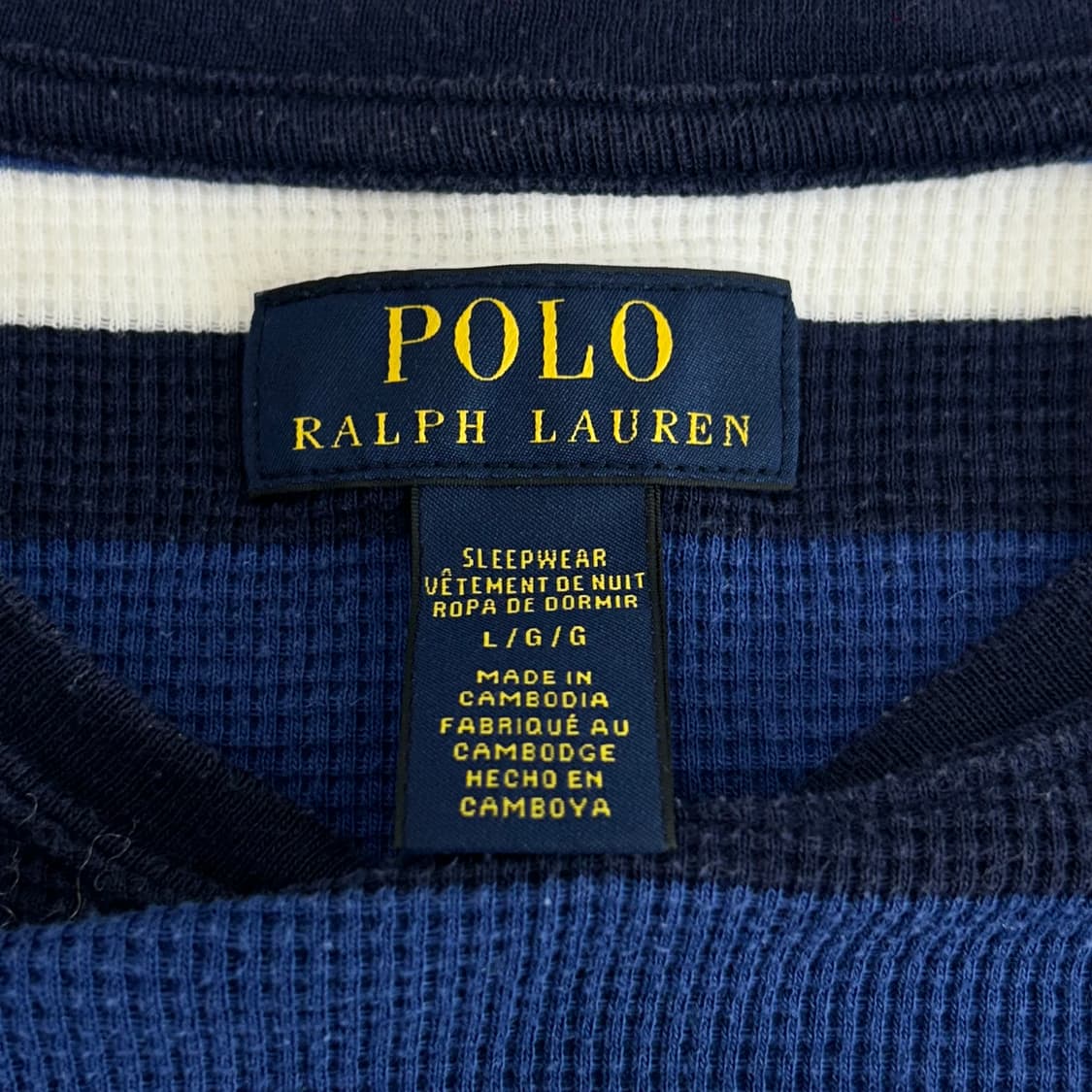 Polo 폴로 버건디 포니 블루 스트라이프 와플니트 상품이미지5