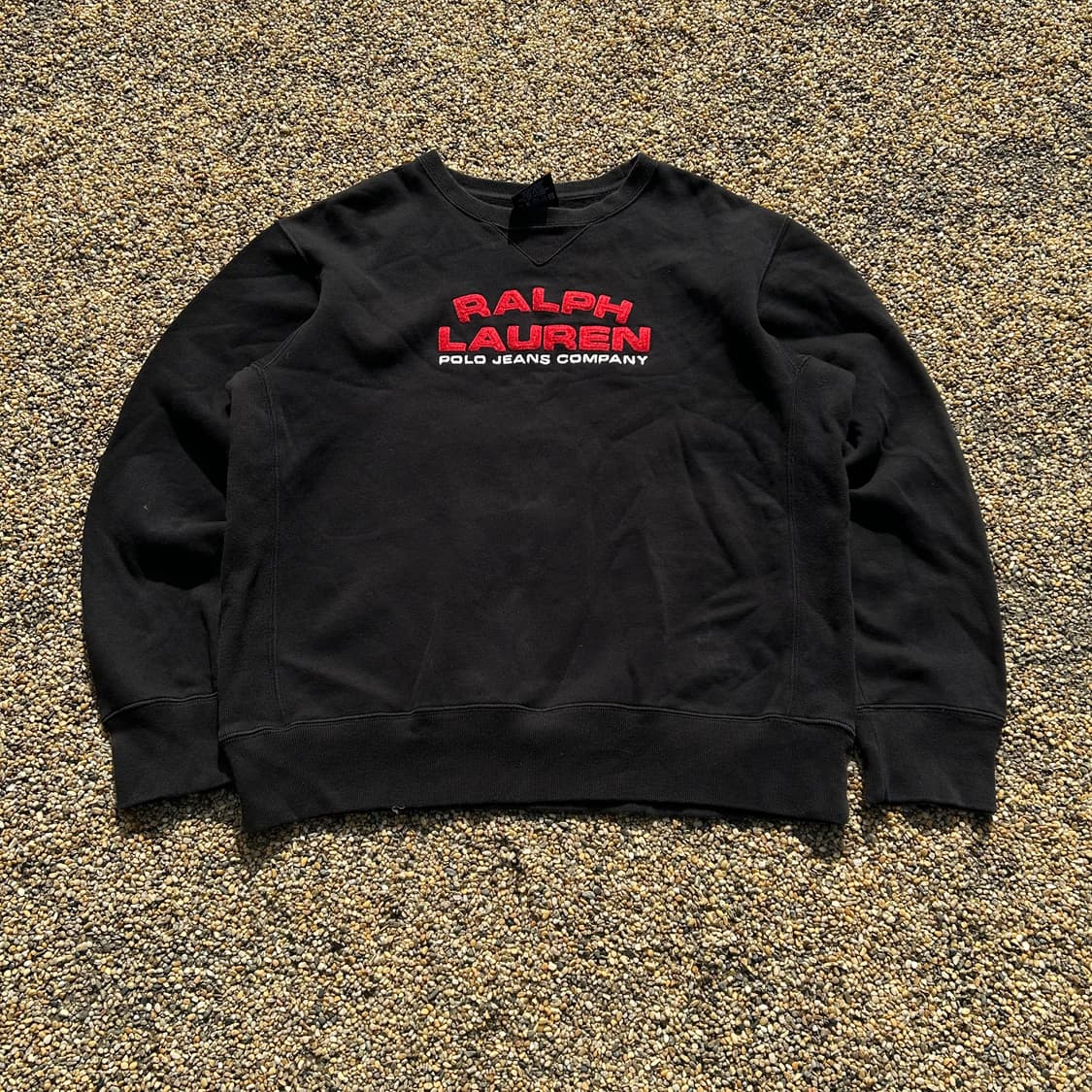 폴로 진스 블랙 스펠로고 맨투맨 상품이미지1