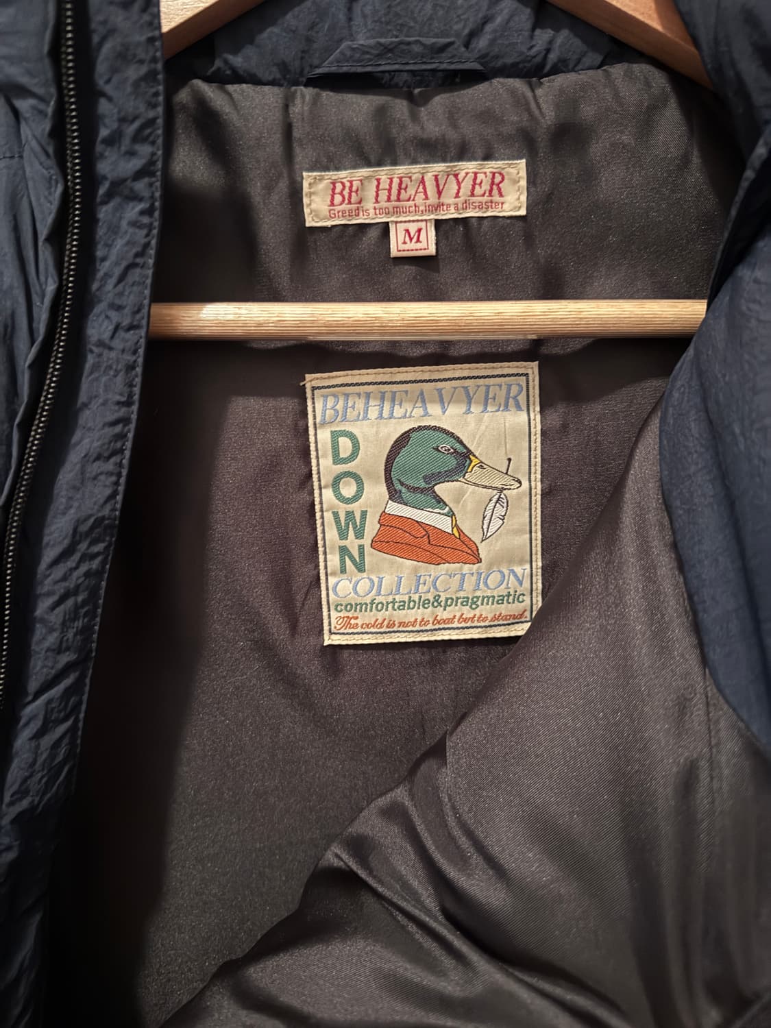 비헤비어 반팔 패딩 네이비 M 상품이미지4