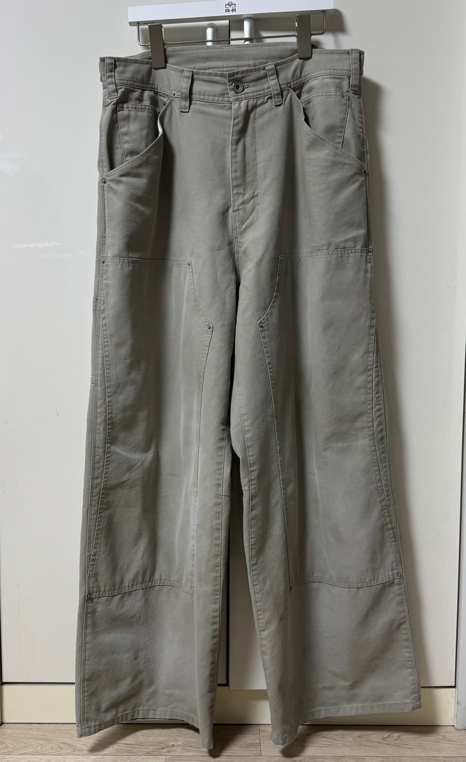 4) 폴리테루 하드 워시드 더블 니 라이트 그레이 상품이미지2