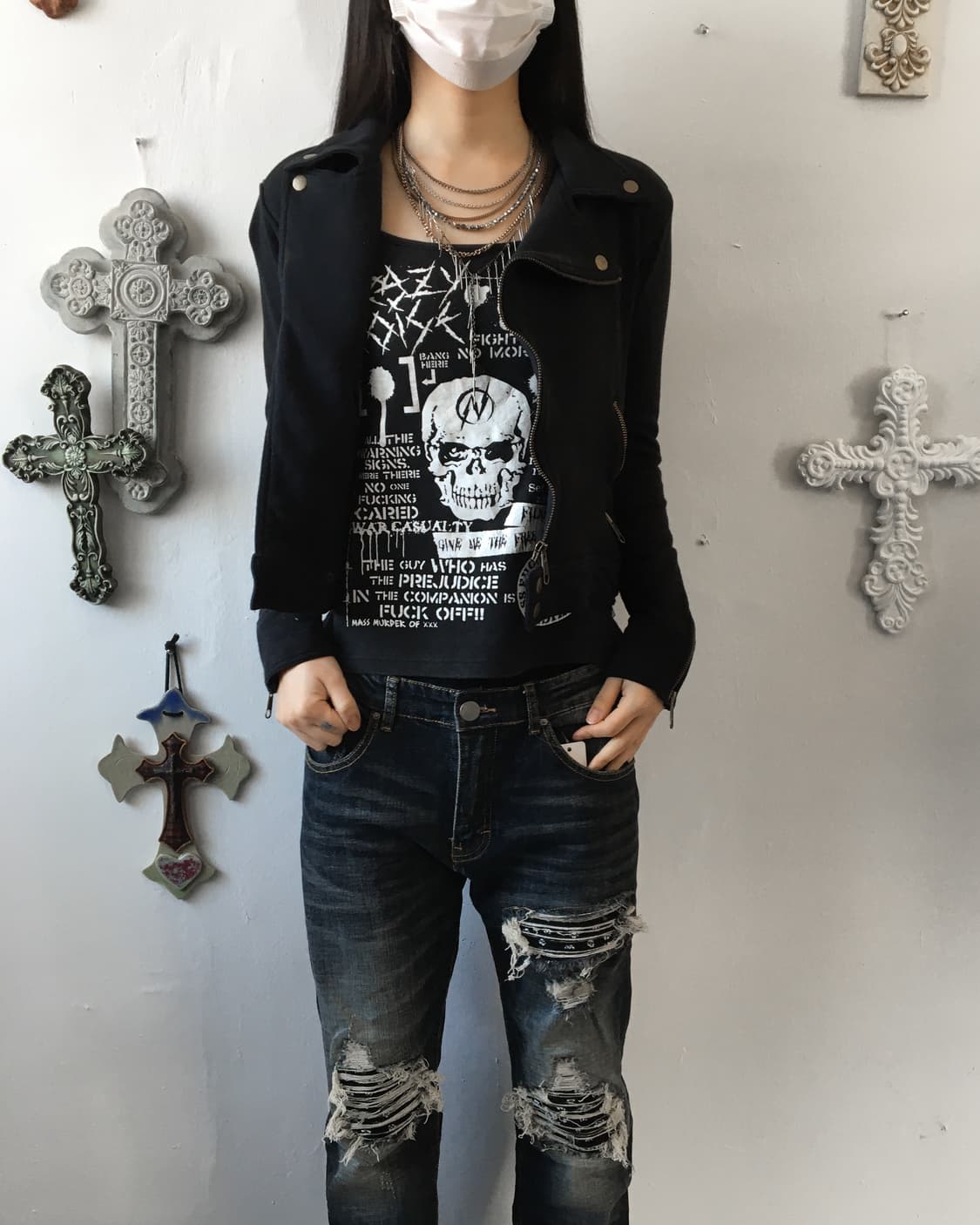 Slim fit cotton rider jacket 상품이미지7
