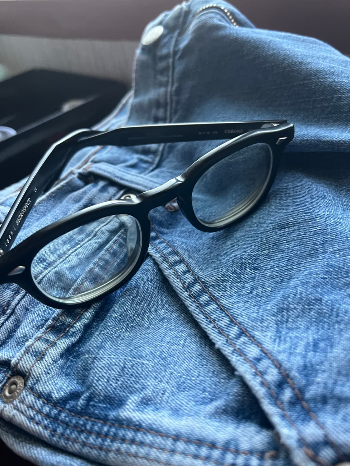 래쉬 Clift46 검정뿔테안경 상품이미지1