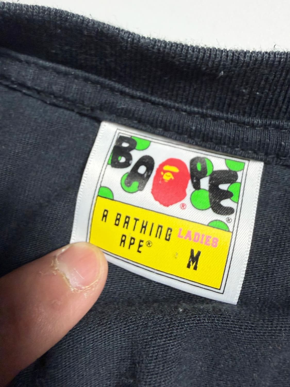 베이프 BAPE 그래피티 로고 블랙 코튼 반팔 티셔츠 R2348 상품이미지6