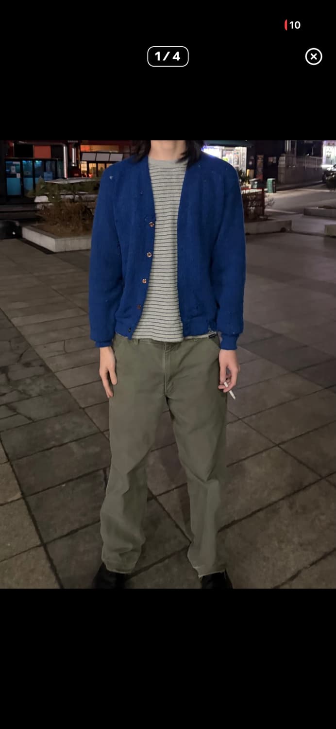 60~70년대 디스트레스 모헤어 가디건 상품이미지1