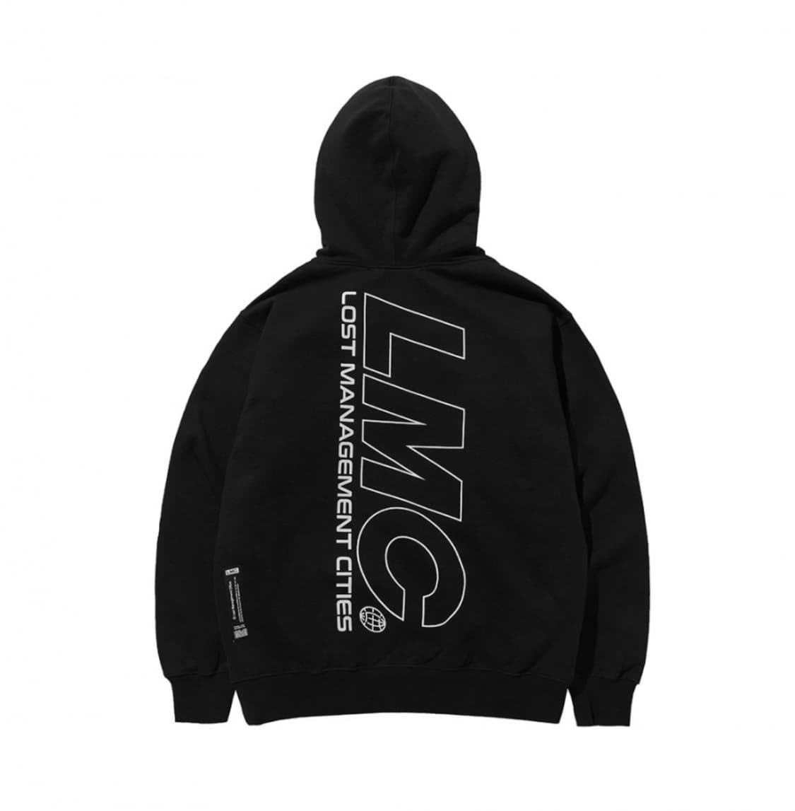 엘엠씨 버티컬 이탤릭 로고 후디 블랙 상품이미지1