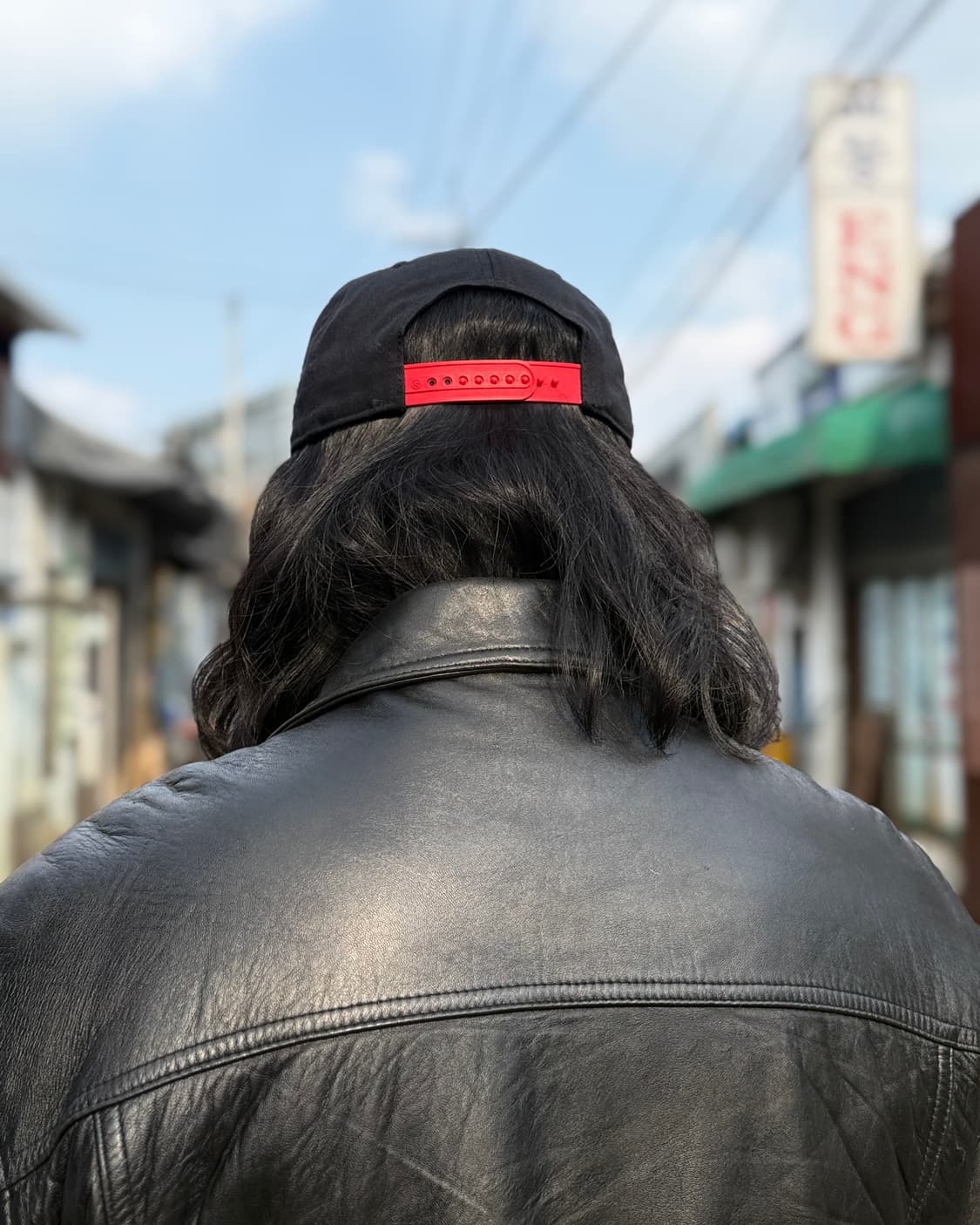 47 블랙/레드 시카고 불스 드롭쉐도우 로프 히치 어저스터블 햇 OS 상품이미지8