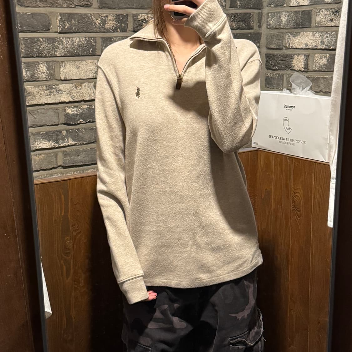 S) 폴로 랄프로렌 반집업 풀오버 코튼 니트 상품이미지9