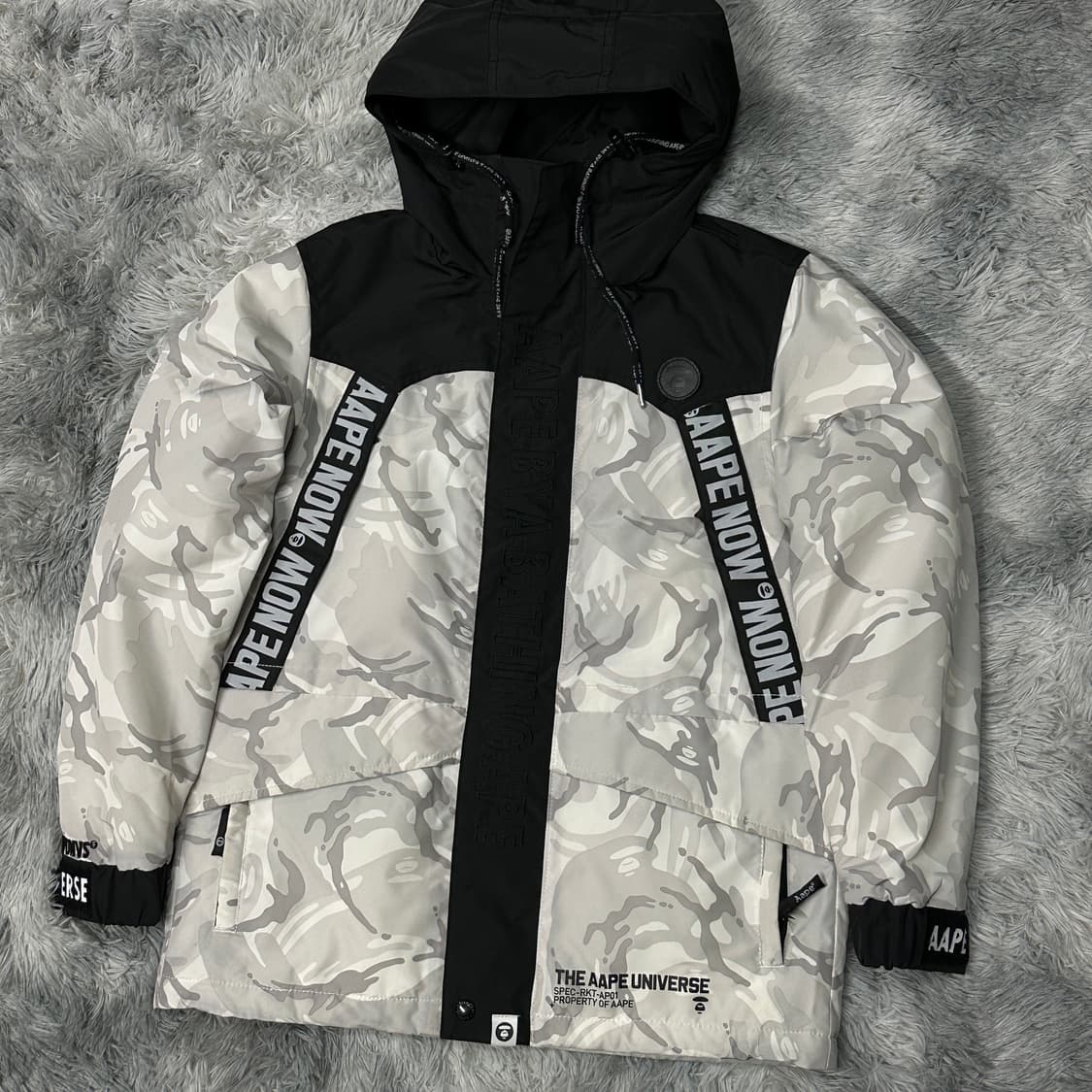 aape 에이프 by 베이프 카모 프린팅 후드 점퍼 s 상품이미지1