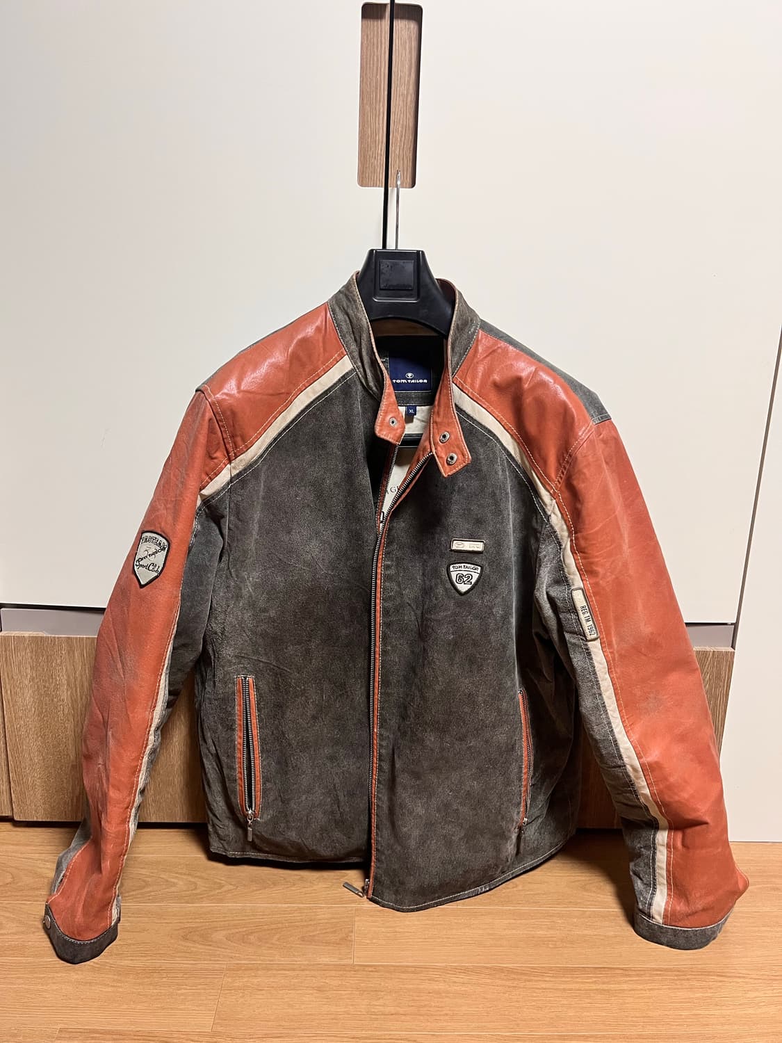 빈티지 레더 레이싱 자켓 상품이미지2