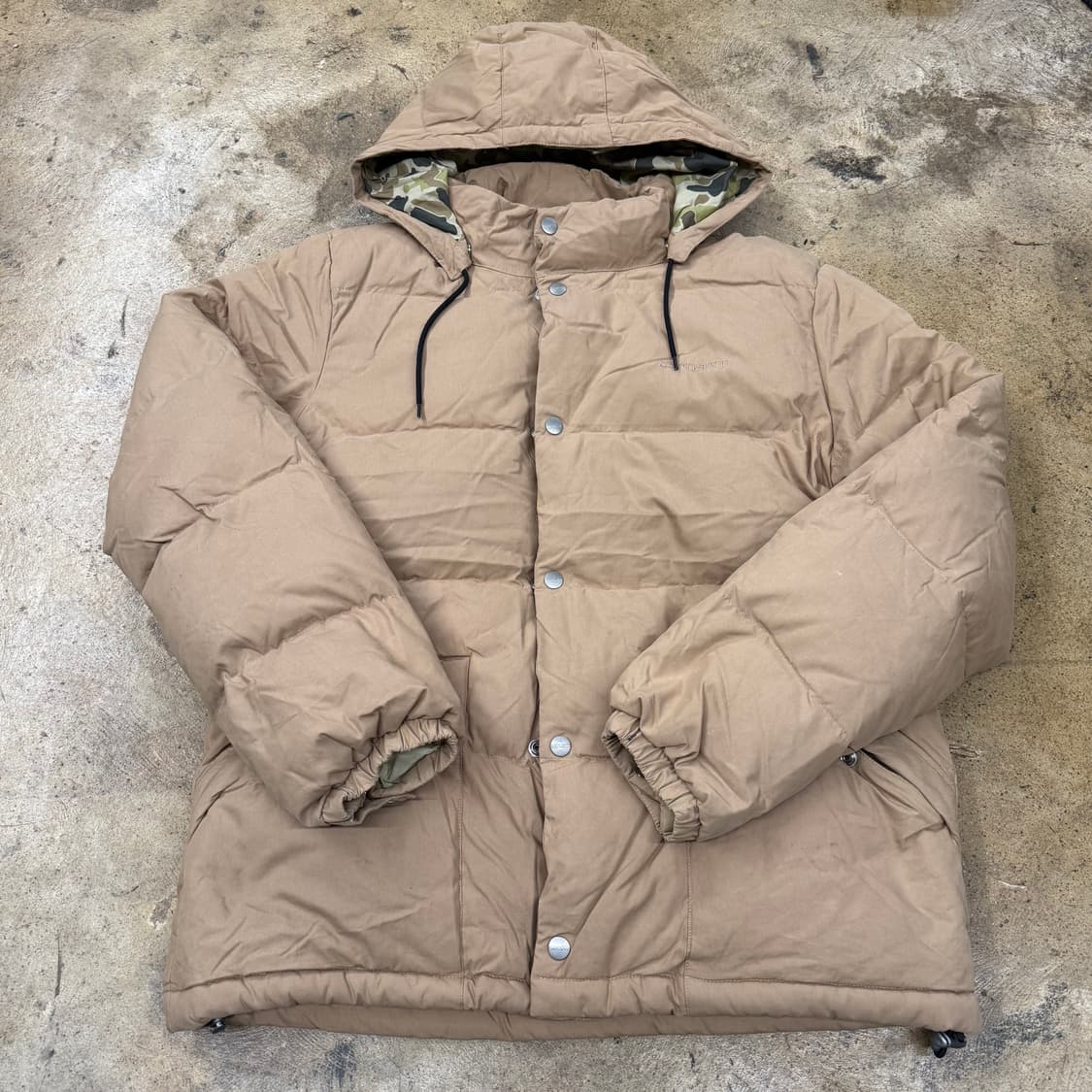 [정품/M] 칼하트 후드 다운 패딩 카키 브라운 b19 상품이미지2
