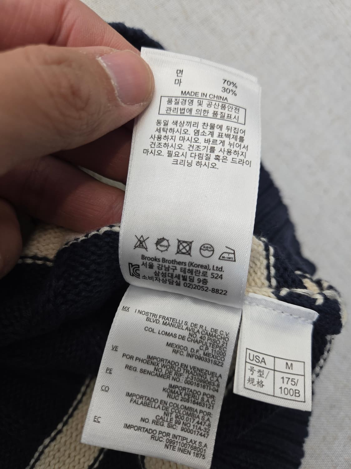 브룩스 브라더스 네이비 V넥 니트 상품이미지7