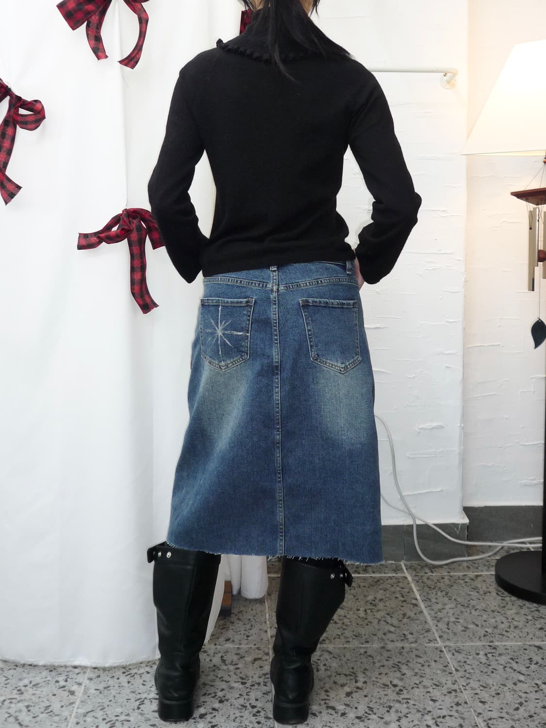 buttons detail black knit 상품이미지3