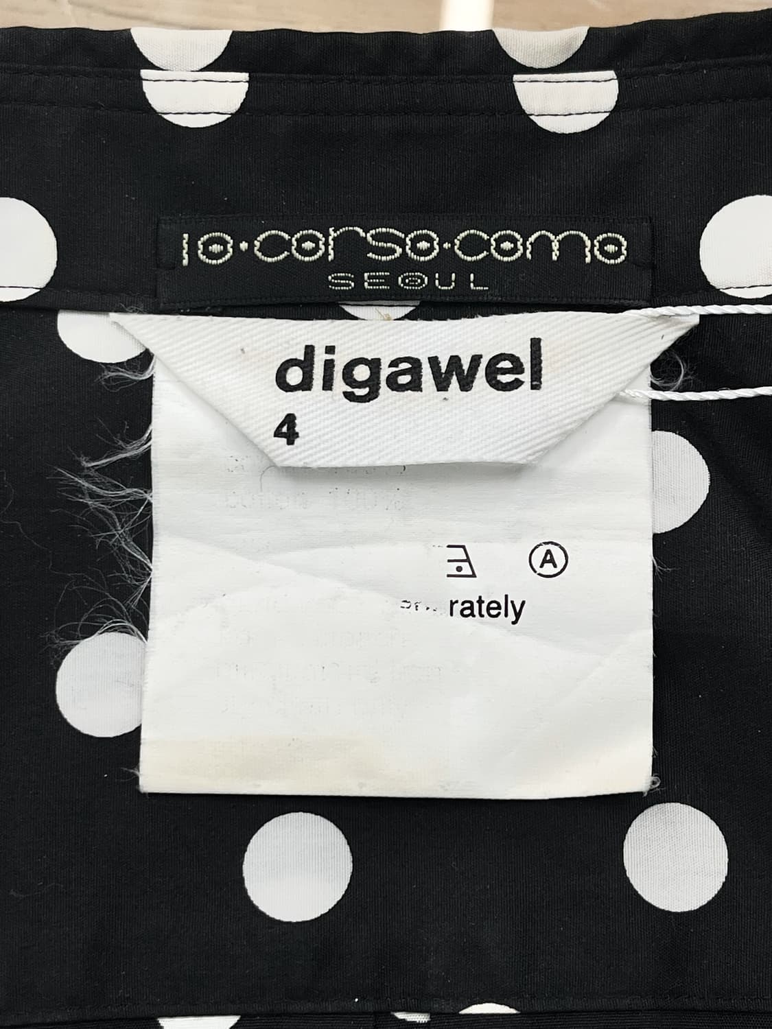 디가웰 블랙 폴카 도트 셔츠 상품이미지4