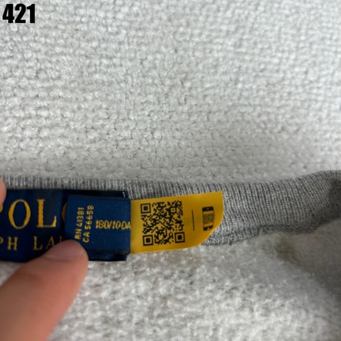 폴로 그레이 맨투맨 기모  상품이미지3