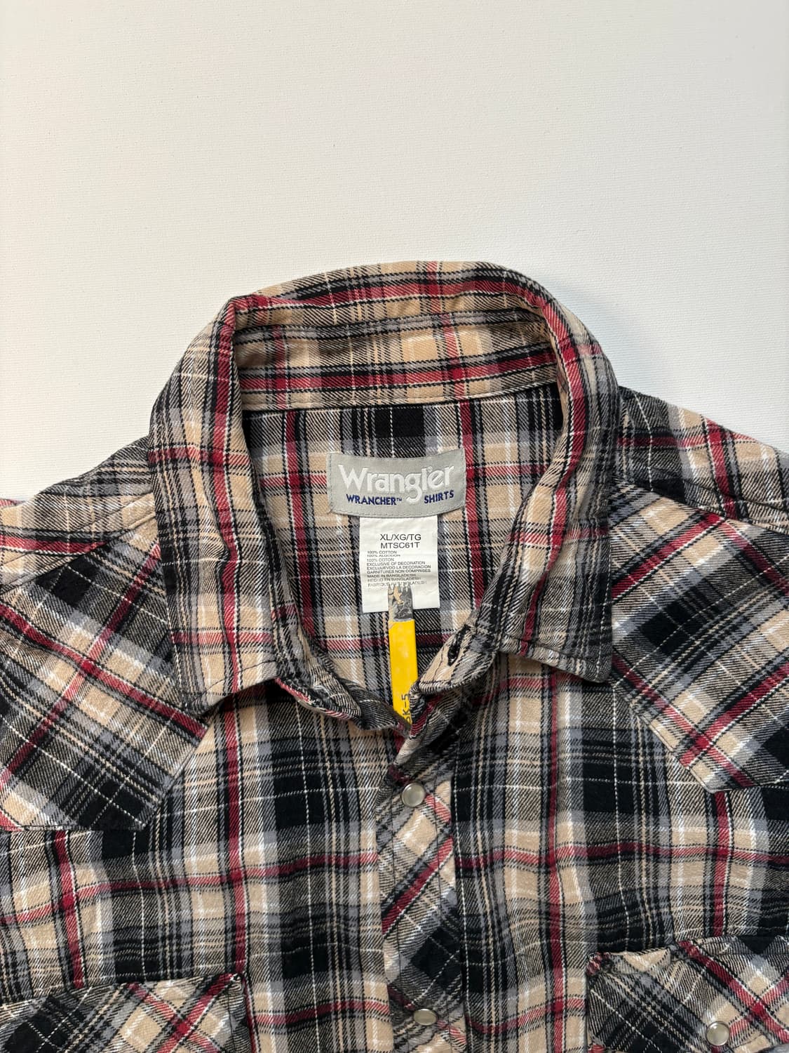 [XL] 랭글러 플란넬 셔츠 (red/beige) 상품이미지3