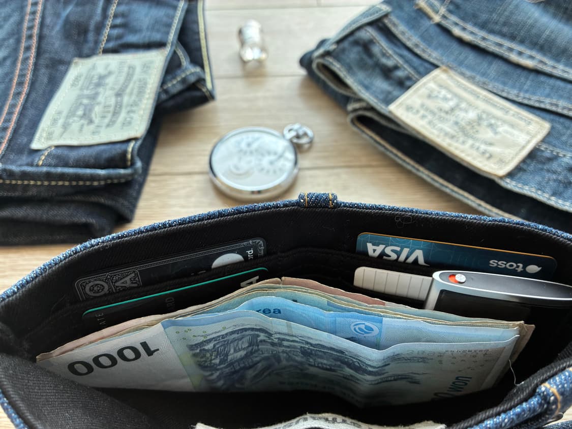 Levi's 504 demin patch Remake wallet 상품이미지9