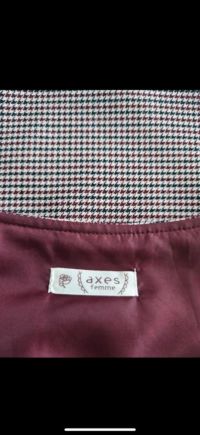 axes femme 딥브이 레트로 체크 원피스 엑시즈팜 상품이미지4