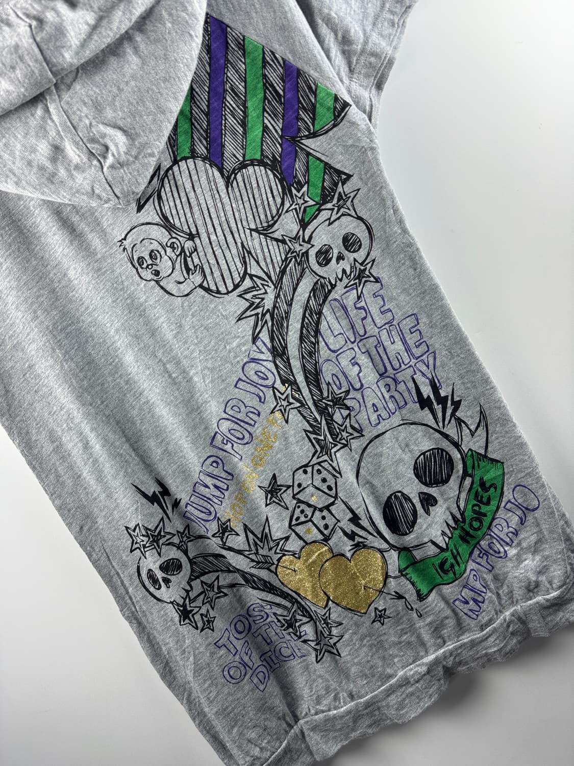 JPN 핀터 스컬 반팔 롱후드집업1796 상품이미지5